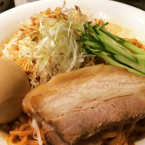 「四川式汁無し油そば 赤鬼改」@つけ麺 一燈の写真