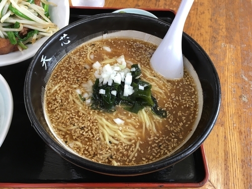 「レバニラセット味噌ラーメン 820円」@天芯ラーメン 瑞穂店の写真