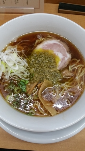 「醤油そば～牡蠣のアヒージョ添え」@中華そば 大井町 和渦の写真