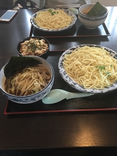 「野菜つけ麺&ミニチャーシュー丼」@代々の写真