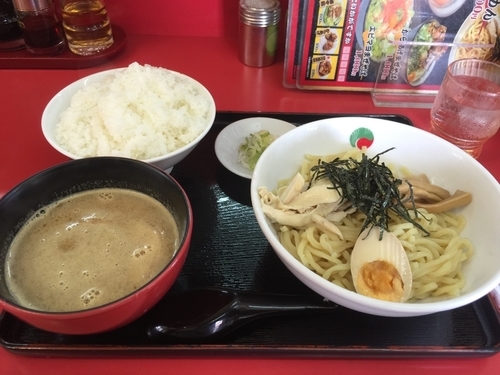 「つけ麺太麺200g 800円+ランチ時ライス無料大盛」@つけめん・まぜそば 大当りの写真