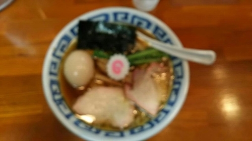 「味玉中華そば750円」@手打ち中華そば 竹の助の写真