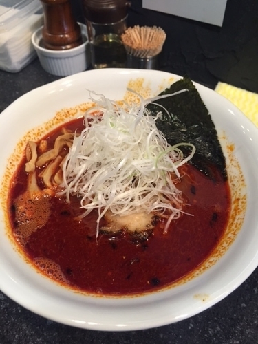 「辛そば（ぶち辛）　780円」@麺屋どうげんぼうずの写真