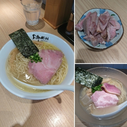 「塩そば780円 切り落としﾁｬｰｼｭｰ60円 麺中盛り80円」@Ramen にじゅうぶんのいちの写真