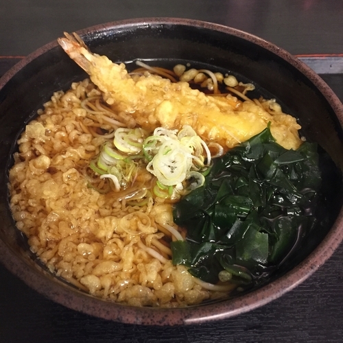 「たぬき（￥350）＋海老天（クーポン）」@ゆで太郎 平和島店の写真