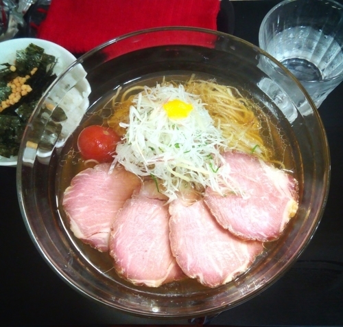 「期間限定 アゴ冷やし麺Ⅲ＋肉2枚増し」@自家製麺SHINの写真