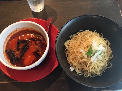「とうがらしつけ麺」@真っ赤ならーめん とまこ 枚方市役所前店の写真