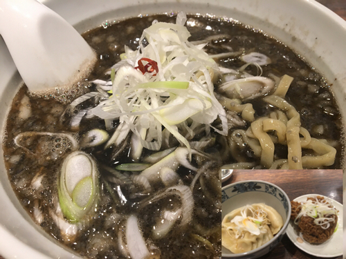 「【期間限定】忍者ブラック850円、定食350円」@つけめんTETSU 壱の木戸 水戸店の写真