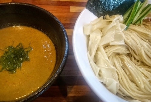 「つけ麺雲丹搾り（限定）」@鮮魚らーめん 五ノ神水産の写真