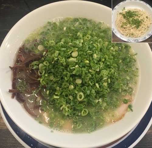 「ネギラーメン　780円　+　替え玉　100円」@博多ラーメン ごたるの写真
