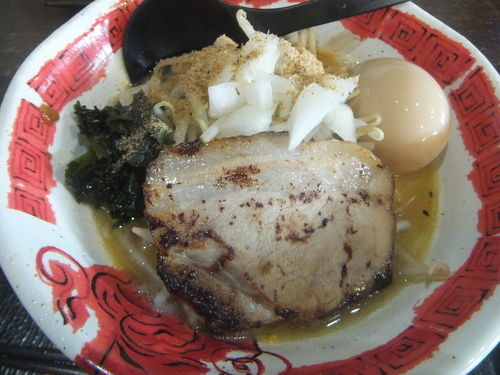 「濃厚魚介鶏豚骨麺味噌味玉780円(柏ランパス5で540円)」@柏らーめん まとやの写真