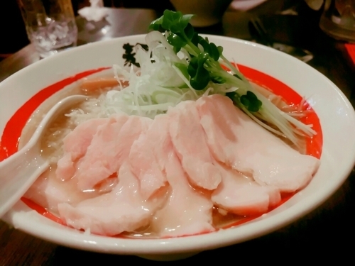 「【限定】味玉付和風冷やしらーめん1050円」@麺や でこの写真