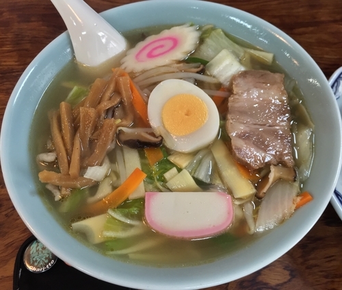 「五目ワンタンメン＋半チャーハン（￥850＋￥450）」@中華料理 再来軒の写真