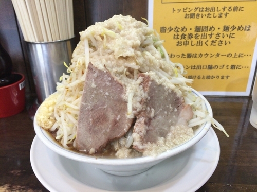 「ラーメン 野菜増し、脂、味濃いめ、ニンニク」@らーめん大 三鷹店の写真