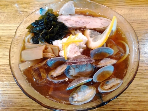 「夏季限定 貝出汁の冷やしラーメン」@三竹寿の写真