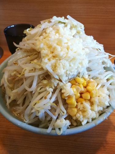 「プチ二郎(ニンニクマシマシヤサイ)」@ラーメン二郎 八王子野猿街道店2の写真