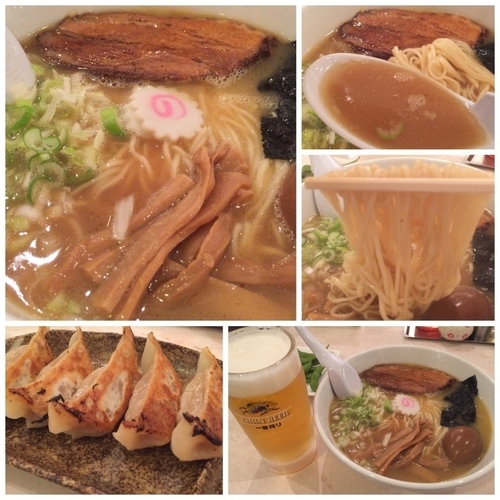 「バカうまラーメン(中）750円＋晩酌セット600円」@Hananoki@Plusの写真