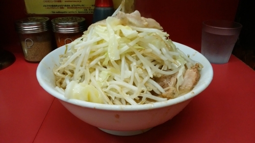 「ラーメン　小　ヤサイ」@ラーメン二郎 桜台駅前店の写真