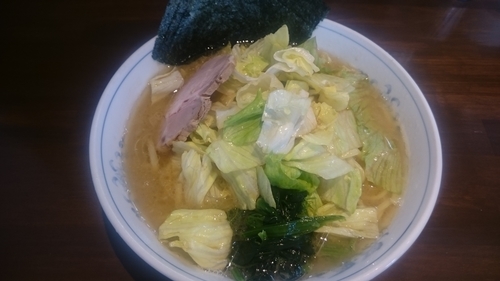 「レタスラーメン、中盛、固め」@横浜家系ラーメン 中島家の写真