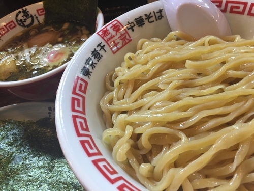 「醤油煮干つけめん 大盛 850円 海苔 50円 味玉無料」@東京煮干中華そば 三三㐂 大森の写真