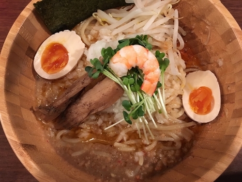 「【限定】海老まぜそば 800円」@らーめん 和なり えんの写真