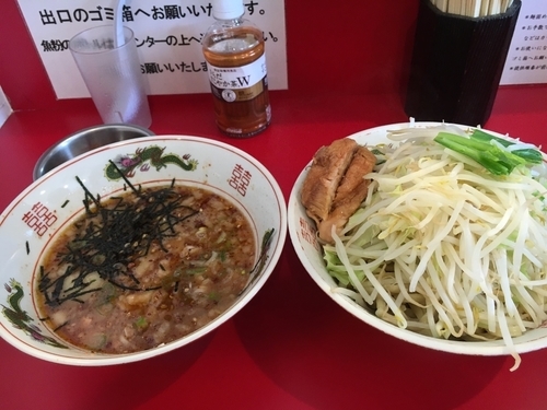 「つけ麺＋旨辛味別皿【720+100＋80】」@ラーメン英二の写真