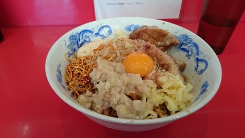 「まぜそば780円全マシ豚」@ジャンプの写真