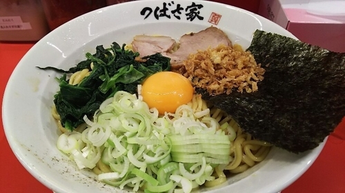 「まぜそば（卵黄入り）￥850」@横浜家系ラーメン つばさ家 高崎店の写真