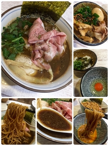 「【気まぐれ限定】イカ煮干しブラック ￥900」@中華そば 四つ葉の写真