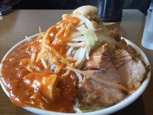 「フュージョン（ﾆﾝﾆｸ少なめ ﾔｻｲﾏｼ ｱﾌﾞﾗ ）」@蒙麺 火の豚の写真