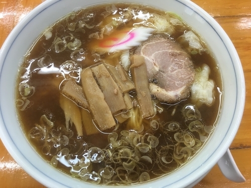 「中華麺半々（麺半分、ワンタン入り）820円」@中華そば専門店 勝やの写真