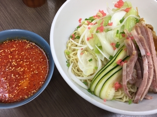 「冷やし辛つけそば」@頓知房の写真