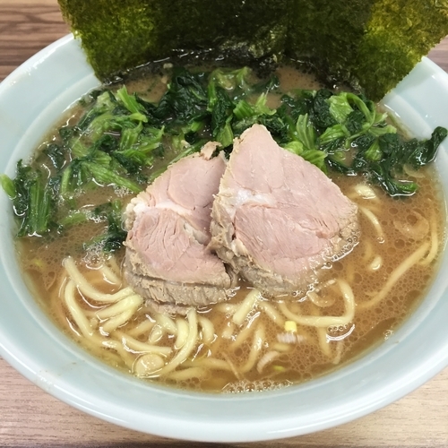 「ほうれん草増しラーメン並（￥750）」@横浜ラーメン 武源家の写真