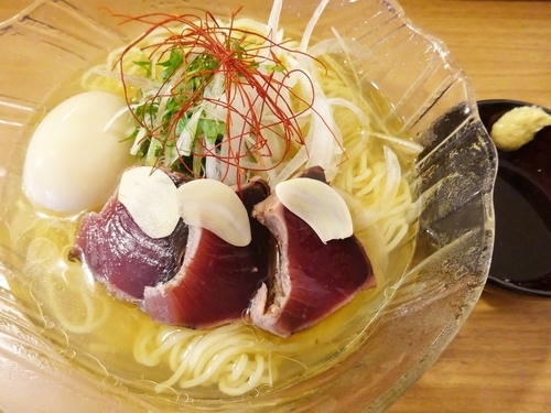 「冷製鰹そば 980円 ＋ 鯛めし （VIPカード利用）」@鯛塩そば 灯花 本店の写真