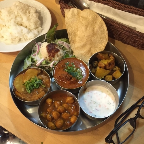 「ランチミールス（フィッシュカレー選択）」@Spice Boxの写真