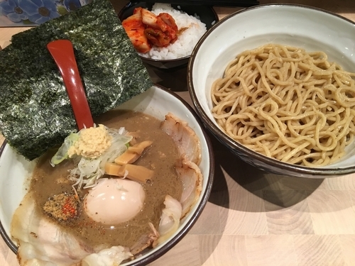 「特製つけ麺 1000円 キムチ・ライス無料食べ放題」@にぼしらーめん88の写真