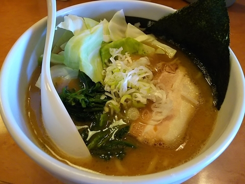 「醤油豚骨　（大盛り）」@麺厨房 大将の写真