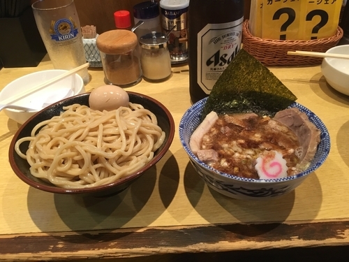 「つけめん＋チャーシュー＋beer」@くり山の写真