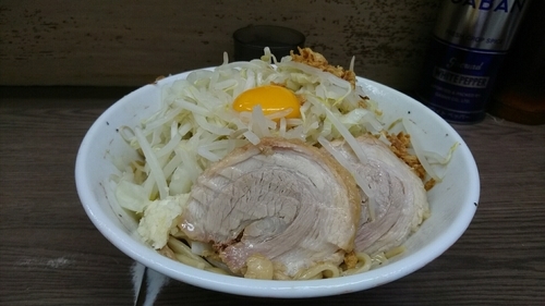 「ラーメン小 汁なし」@ラーメン二郎 横浜関内店の写真