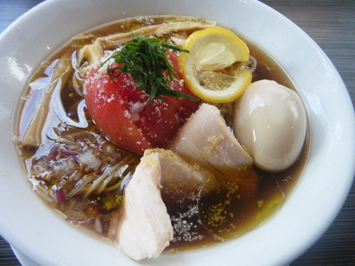 「【限定】冷やしﾄﾏﾄの煮干らぁめんforｲﾀﾘｱﾝ900円+」@らぁめん屋 カネキッチンの写真