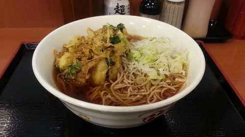 「（限定）極み舞茸かき揚げそば+大盛り」@いろり庵きらく Dila拝島店の写真