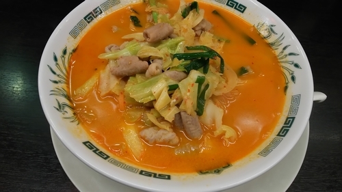 「もつ野菜ラーメン」@日高屋 成増北口店の写真