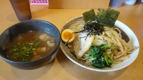 「つけ麺(こってり、丸太麺)、」@麺屋青山 臼井店の写真