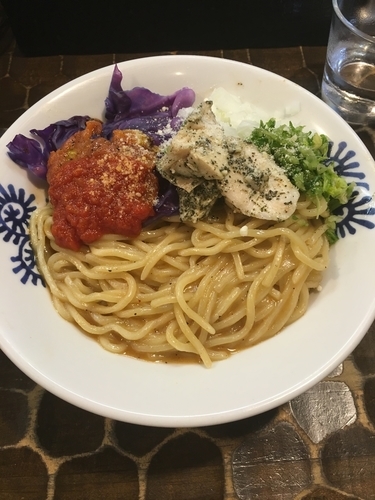 「【限定】ローストトマトの海老まぜ」@特級鶏蕎麦 龍介の写真