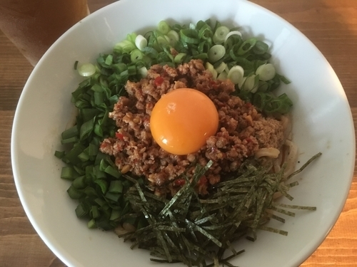 「台湾まぜそば820円（ガヤ赤）」@せんだが家の写真