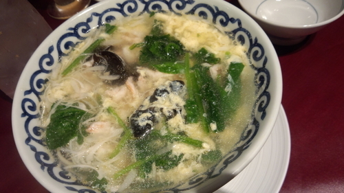 「小海老溶き玉子塩味スープ麺¥1,400」@老知味斎中国菜 知味斎の写真