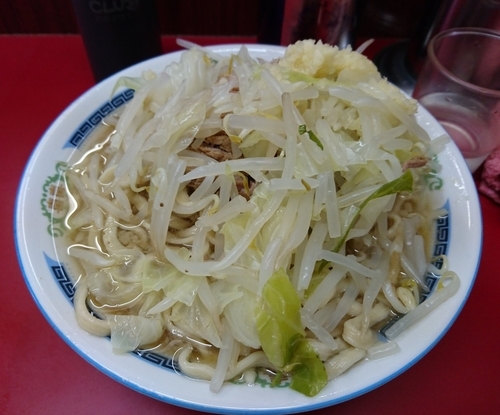 「小ラーメン豚入り 600円」@ラーメン二郎 目黒店の写真