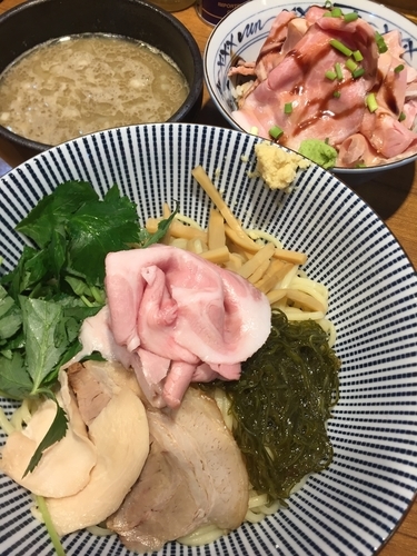 「濃厚いか煮干つけそば￥850＋チャーシュー丼￥400」@寿製麺よしかわ 川越店の写真