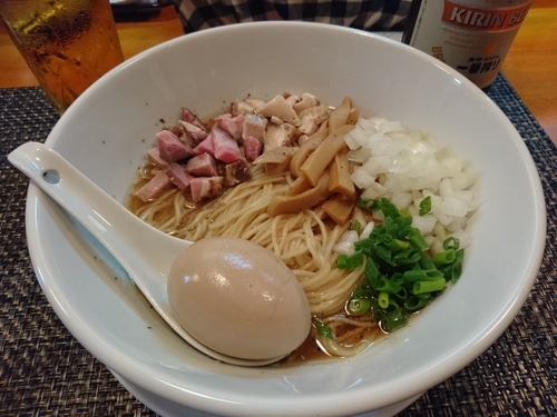 「味玉まぜそば(追い飯付き)850円＋ビール」@寛～くつろぎ～の写真
