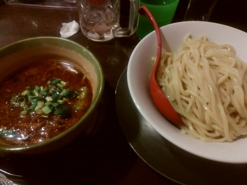 「旨辛つけ麺」@立ち呑み居酒屋 金町製麺の写真
